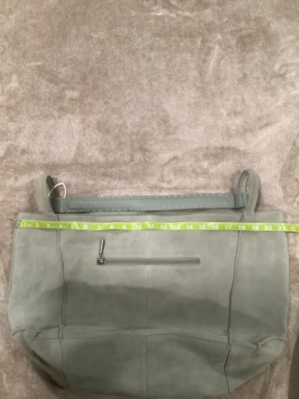 The Sak Mint Green Suede Tote with Beige Interior - Picture 5 of 7